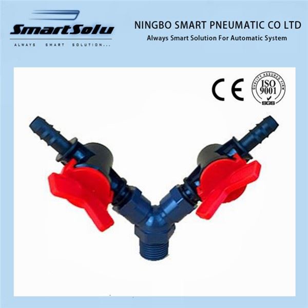 Dreiwege-Kugelhahn aus Kunststoff, Typ Y